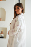 Elegant Linen Abaya in white