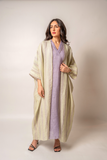 Green striped abaya