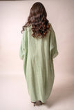 Green Linen abaya