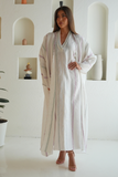 Elegant Linen Abaya in white