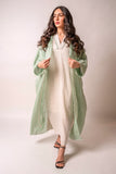 Green Linen abaya