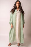 Green Linen abaya