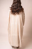 beige linen abaya