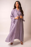 mauve linen abaya