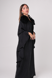 Black Crepe With Flower