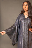 crepe dress with embroidered