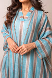turquoise striped Abaya