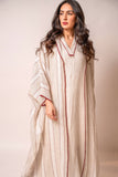 beige linen abaya