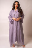 mauve linen abaya