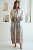 Elegant Embroidered Linen Abaya