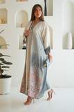 Elegant Embroidered Linen Abaya