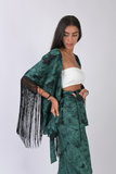 green warp on skirt