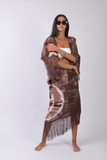 brown warp on skirt
