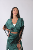 green warp on skirt