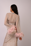 wrap light rose skirt