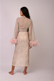 wrap light rose skirt