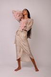 wrap light rose skirt