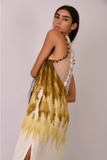 tie dye yellow dress