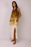 tie dye yellow dress