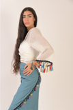 Wrap on top and skirt with tussles finish