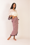 Wrap on top and skirt with tussles finish