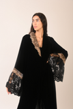 Velvet black abaya