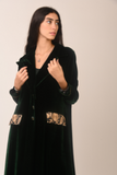 Velvet emerald abaya