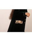 Velvet emerald abaya