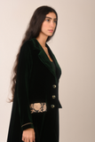 Velvet emerald abaya