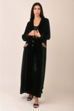Velvet emerald abaya