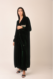 Velvet emerald abaya
