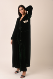 Velvet emerald abaya