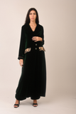 Velvet emerald abaya