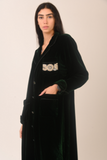 Velvet emerald abaya