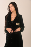 Velvet emerald abaya