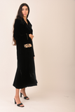 Velvet abaya with gold
