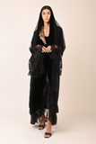 Velvet black abaya