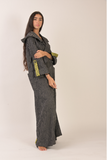 striped abaya