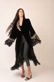 Velvet black abaya