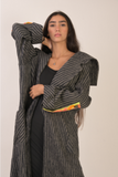 striped abaya