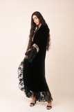 Velvet black abaya