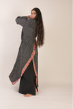 striped abaya